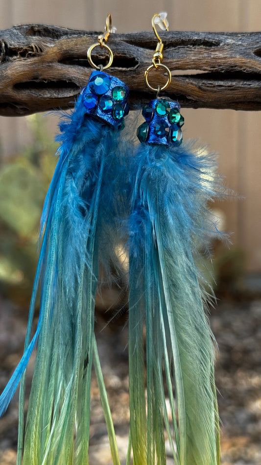 Feather Earrings - Angelfish