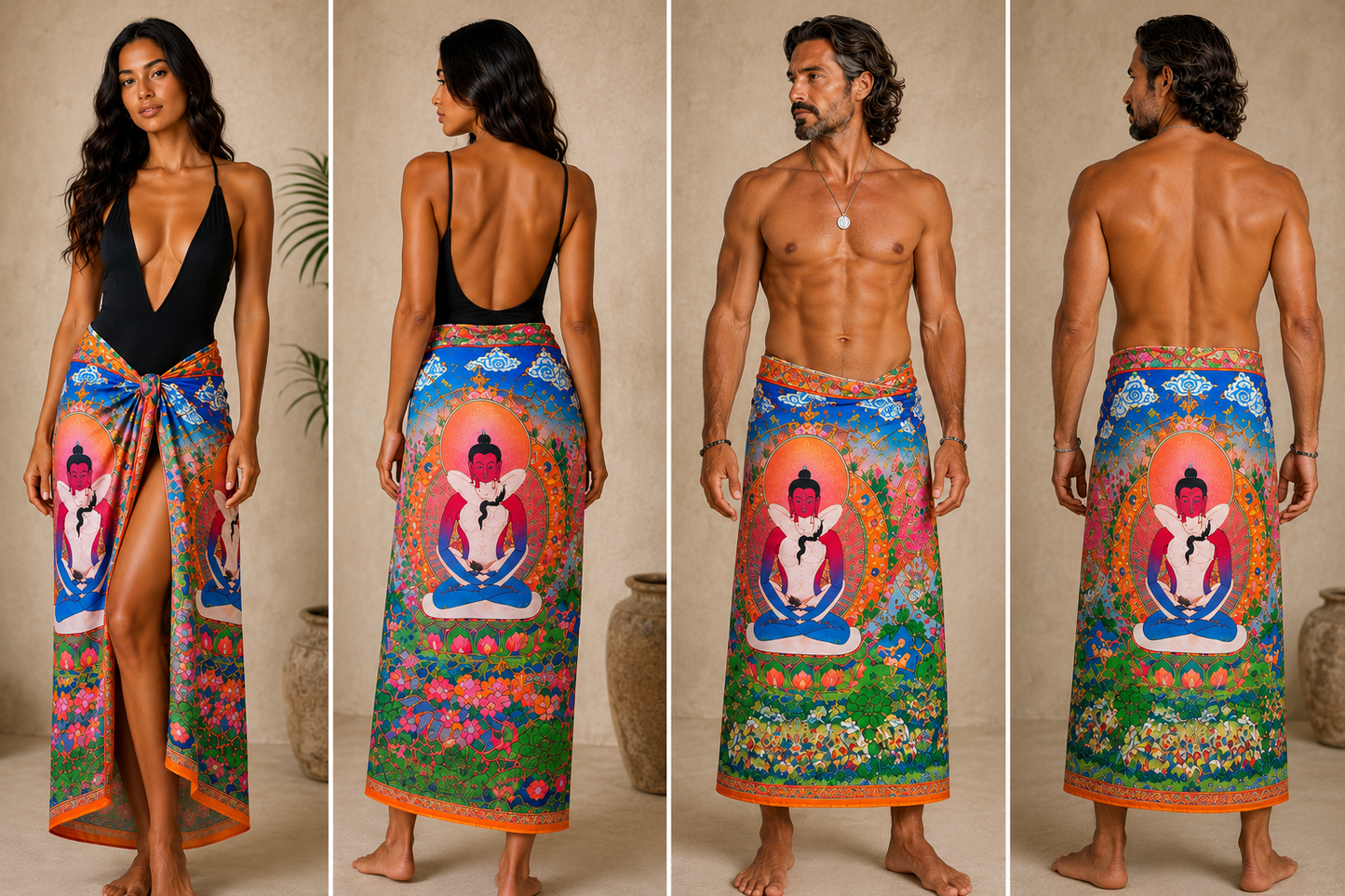 Thangka Orange Sarong