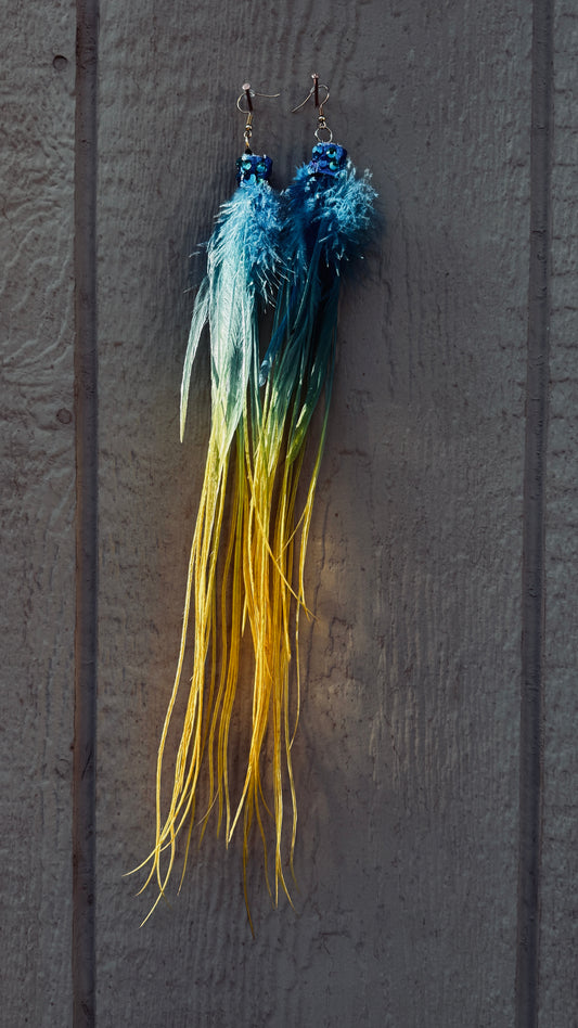 Feather Earrings - Angelfish