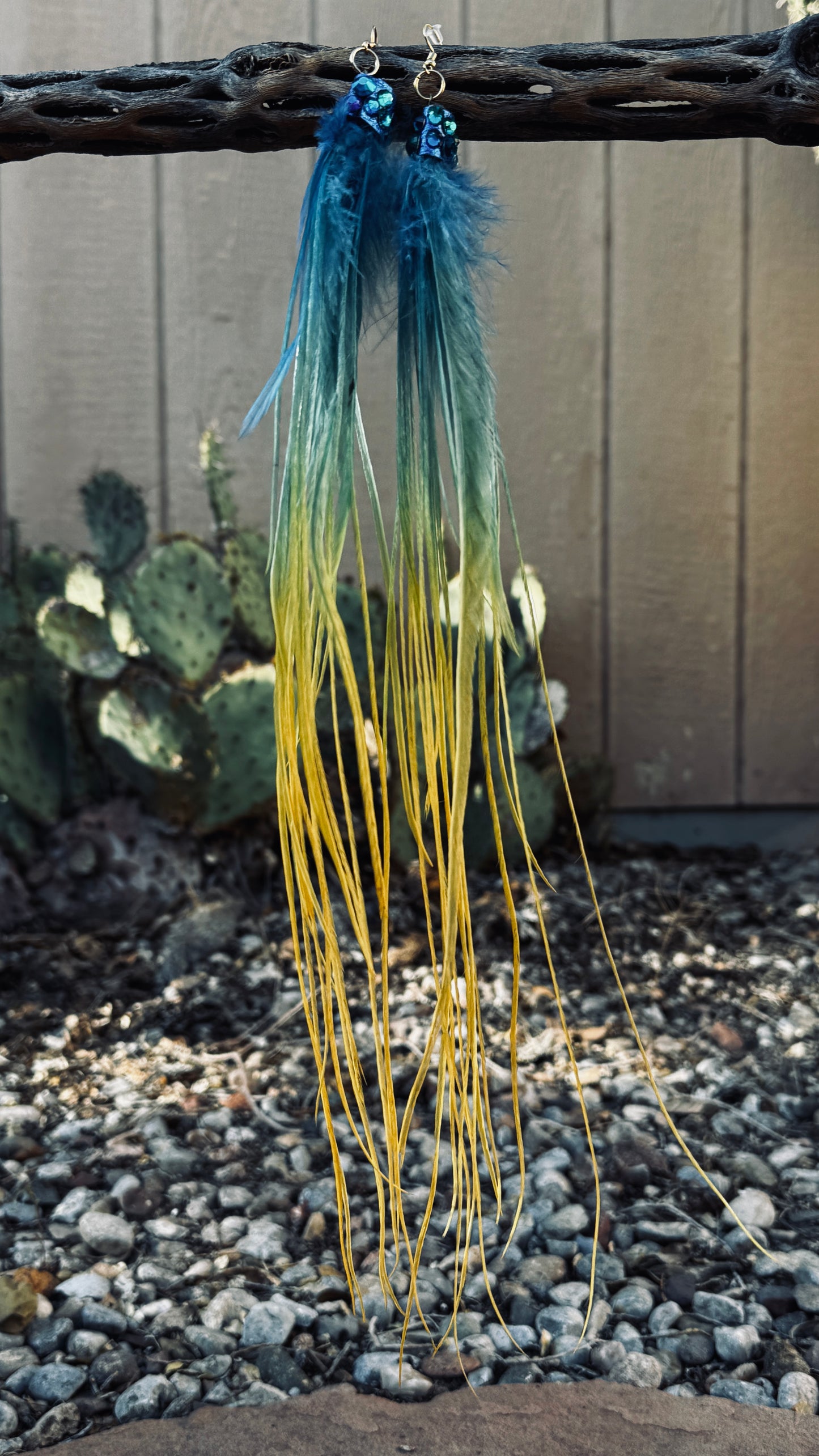 Feather Earrings - Angelfish