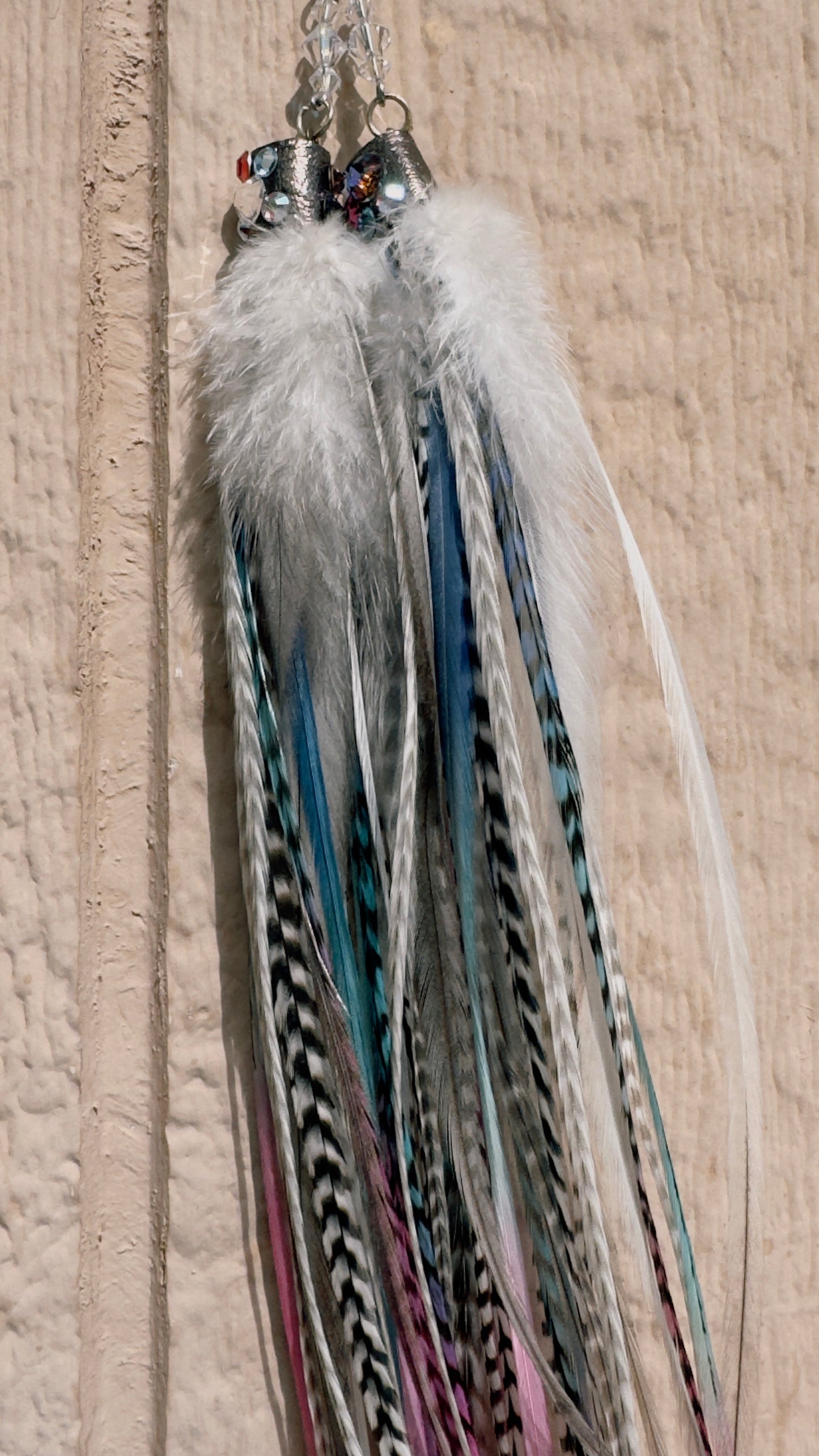 Feather Earrings - Arctic Unicorn