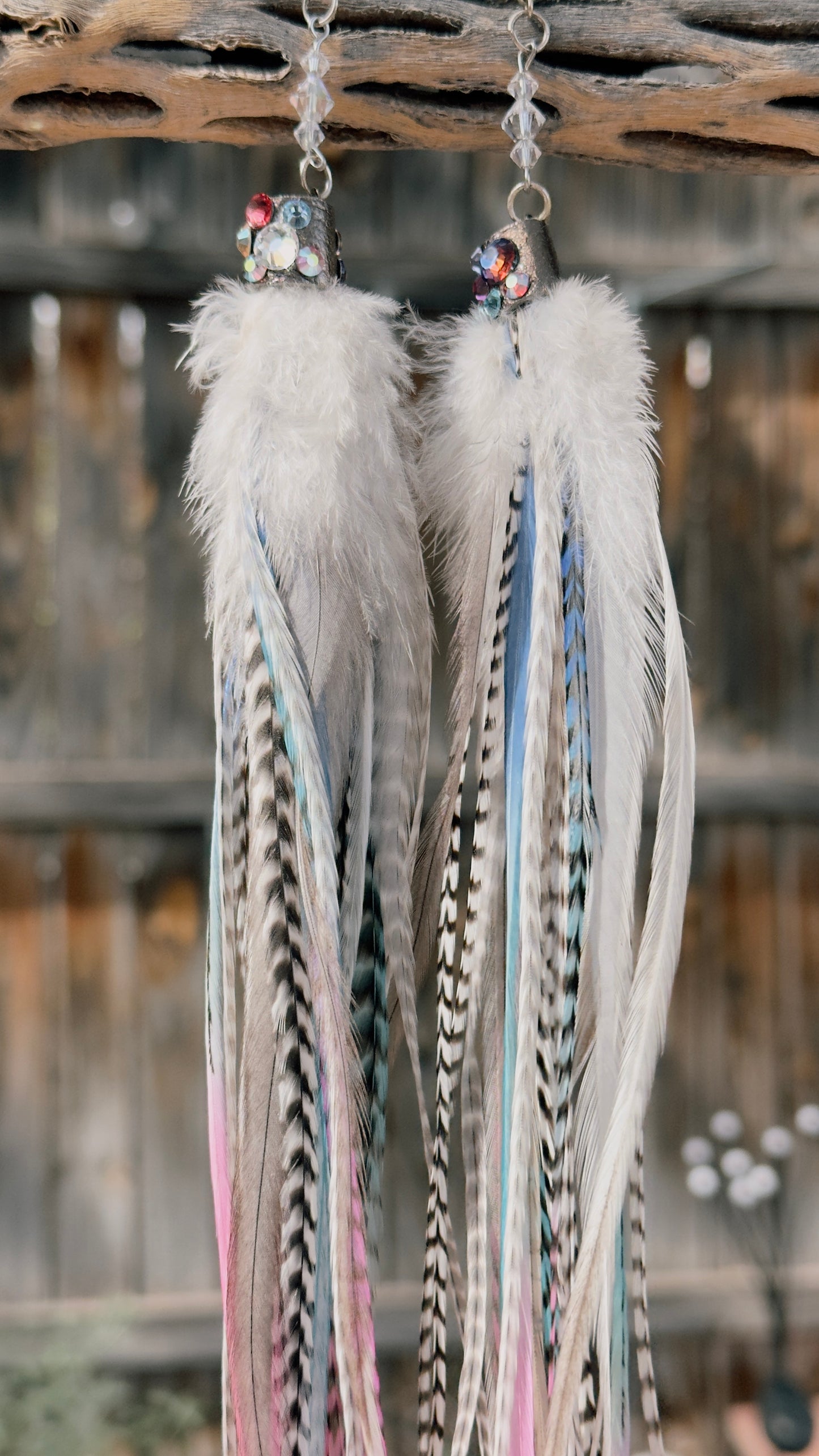 Feather Earrings - Arctic Unicorn
