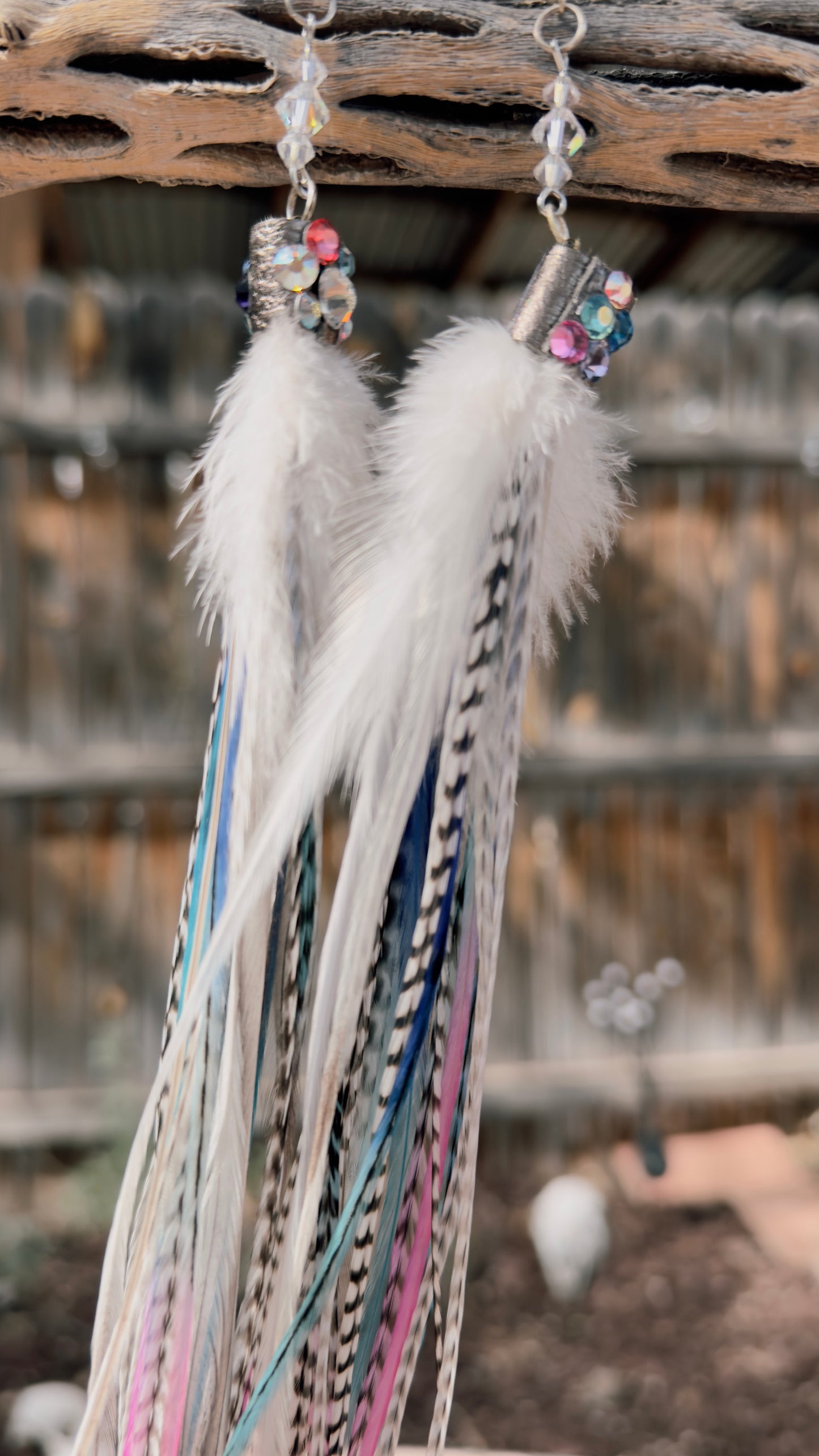 Feather Earrings - Arctic Unicorn