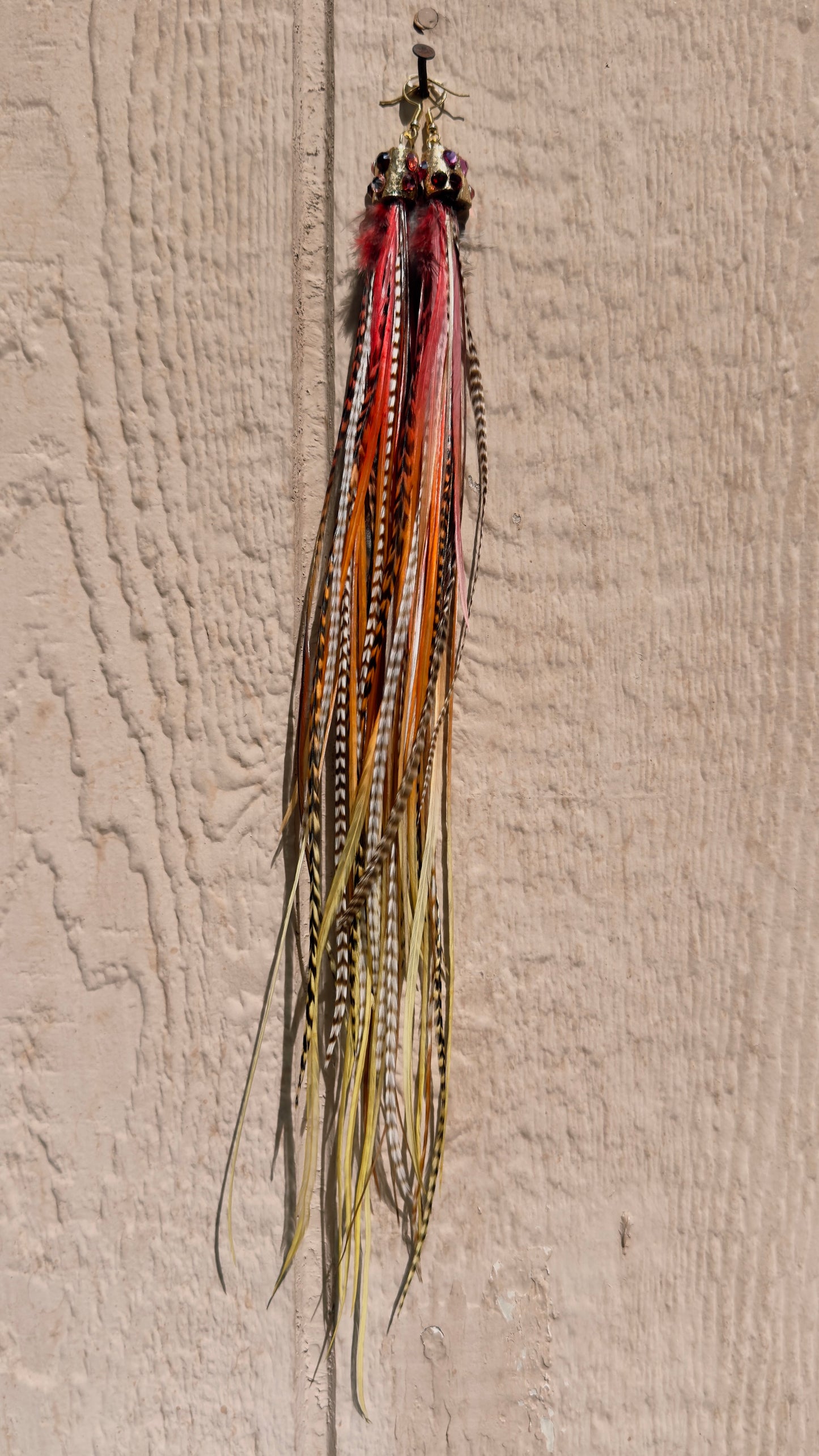 Feather Earrings - Fire Sign