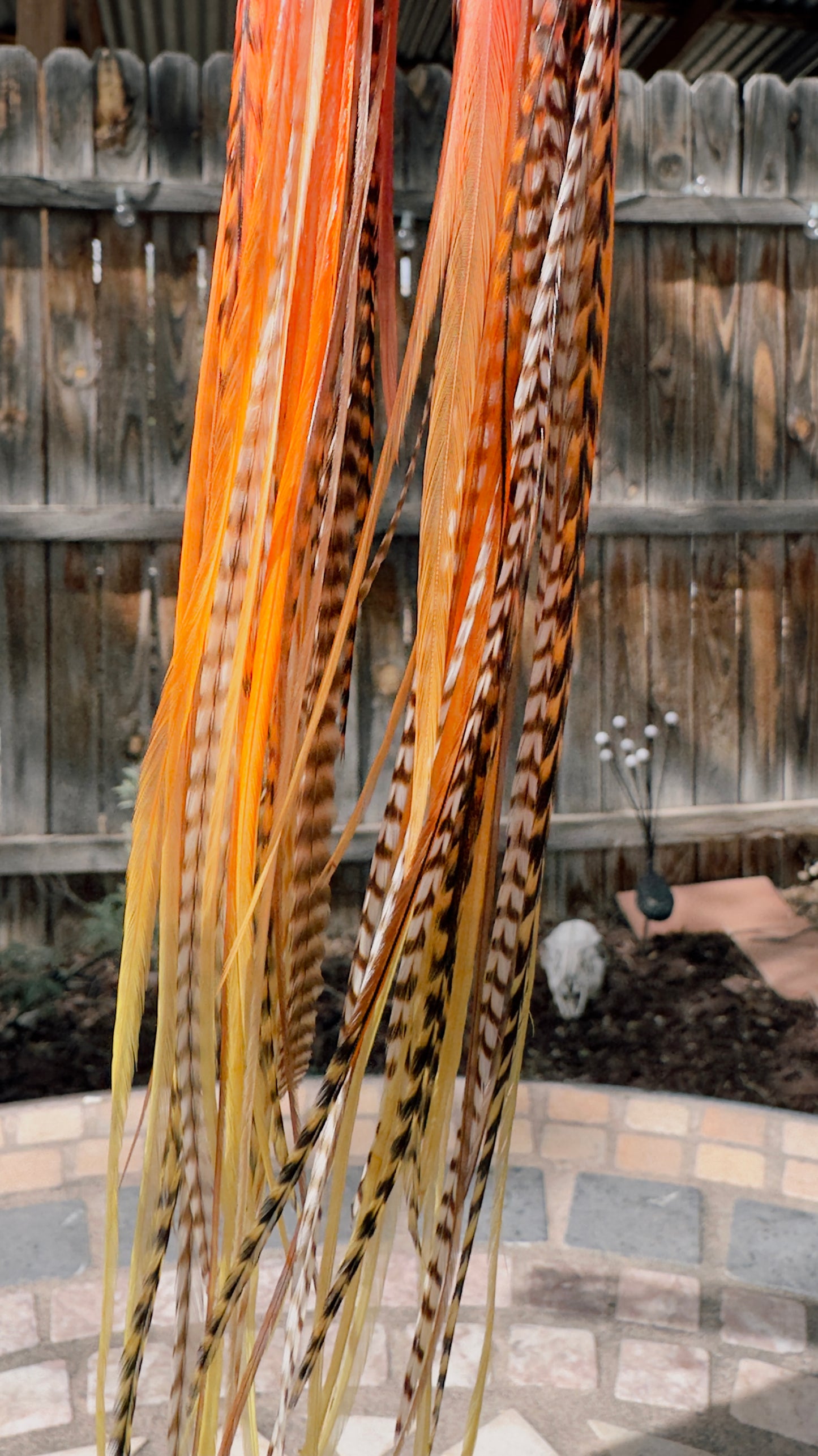 Feather Earrings - Fire Sign
