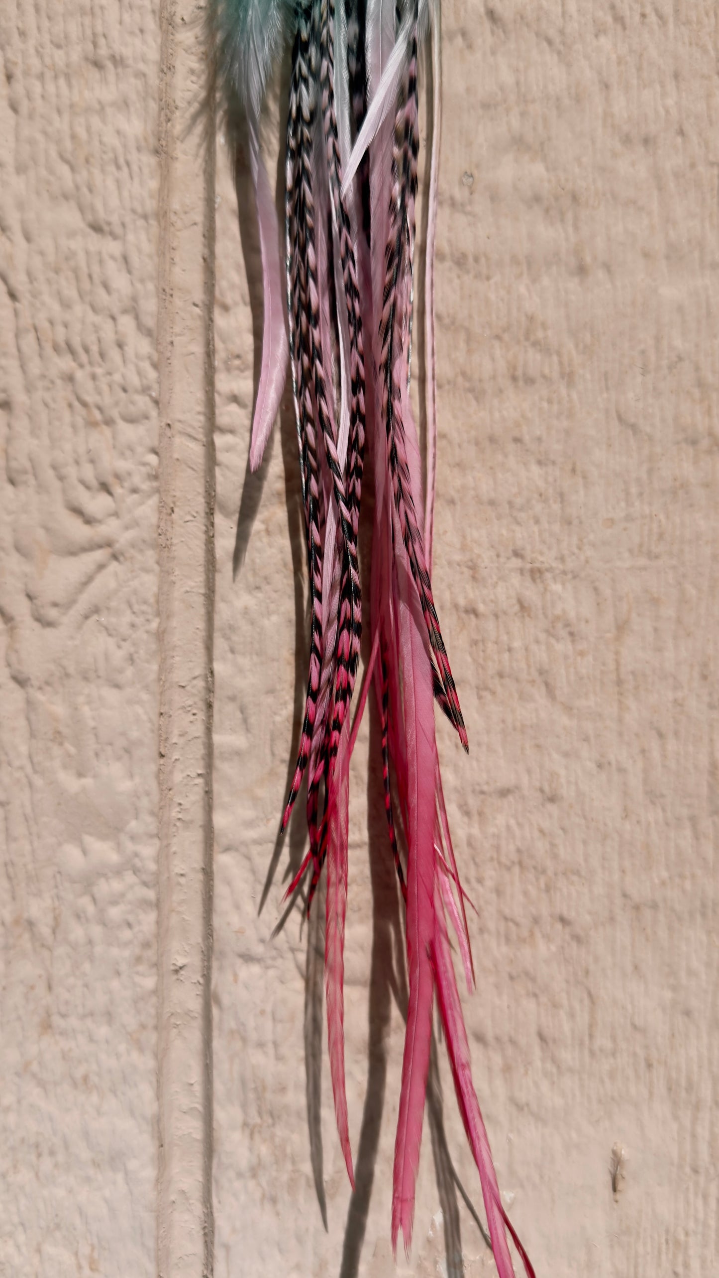 Feather Earrings - Pastel Watermelon