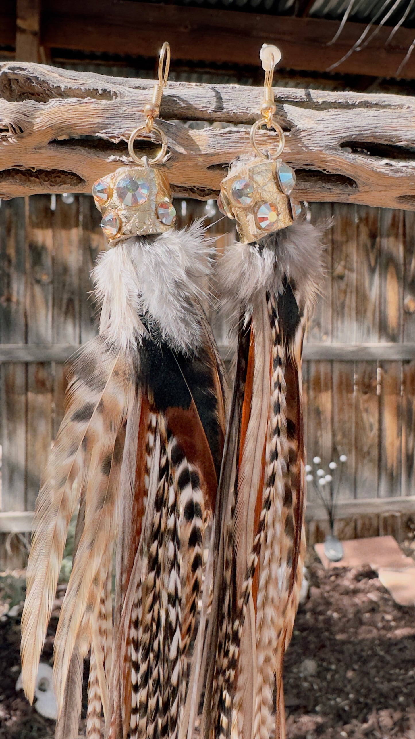Feather Earrings - Send Nudes